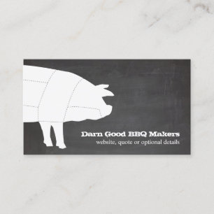 Carte De Visite Barbecue de cochon barbecue