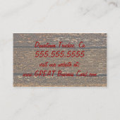 Carte De Visite Barbecue de porc de ferme de pays (Dos)