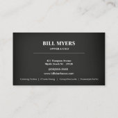 Carte de visite barbecue en tableau noir (Dos)