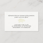 Carte De Visite Barbecue Grill (Dos)