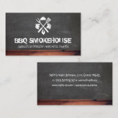 Carte De Visite Barbecue Outils Volaille de boeuf | Chalkboard Woo (Devant / Derrière)