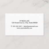 Carte De Visite Barbell | Logo de remise en forme (Dos)