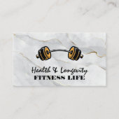 Carte De Visite Barbell | Logo de remise en forme (Devant)