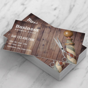 Carte De Visite Barber Barbershop Hair Styliste Vintage Rustique