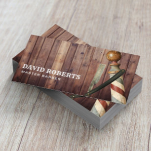 Carte De Visite Barber Barbershop Vintage Razor Hair Styliste