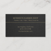 Carte De Visite Barber Black Gold Professionnel (Dos)