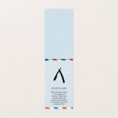 Carte De Visite Barber Blade Barber Poles Bébé Bleu (Intérieur déplié)