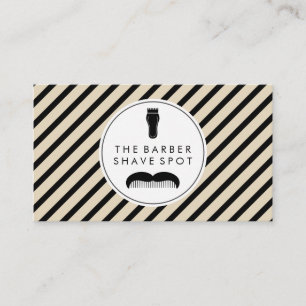 Carte De Visite Barber Clippers Mustache Combe