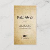 Carte De Visite Barber Crâne Stylo Coiffure Stylo Barbershop (Dos)