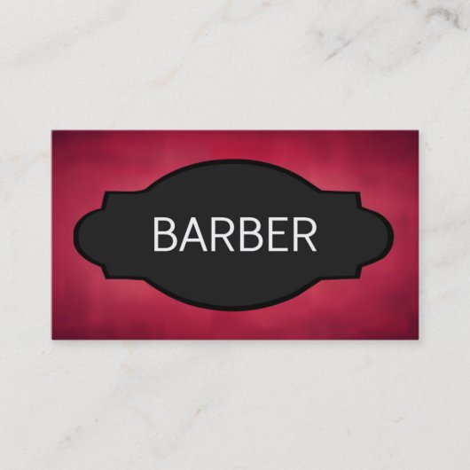 Carte De Visite Barber Élégant Plaque de nom (Devant)