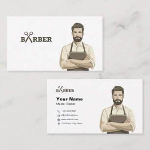 Carte De Visite Barber Hair Stylliste Moderne Simple Minimaliste