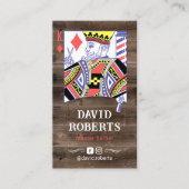 Carte De Visite Barber King Coiffeur Rustique Bois Coiffeuse Styli (Devant)