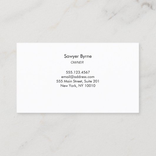 Carte De Visite Barber Monogram Scissors Black Barbershop  (Dos)