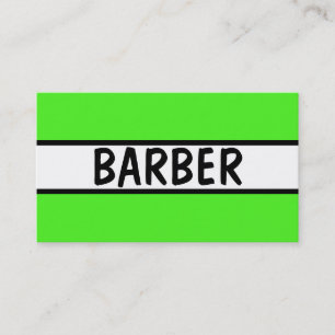 Carte De Visite Barber Neon Green