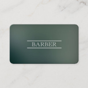 Carte De Visite Barber Noir & Blanc Moderne Simple Professionnel
