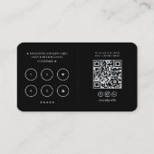 Carte De Visite Barber Pole Faux Argent Barbershop loyauté (Dos)