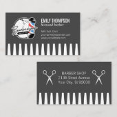 Carte De Visite Barber Pole | Hair Cutting Tools (Devant / Derrière)