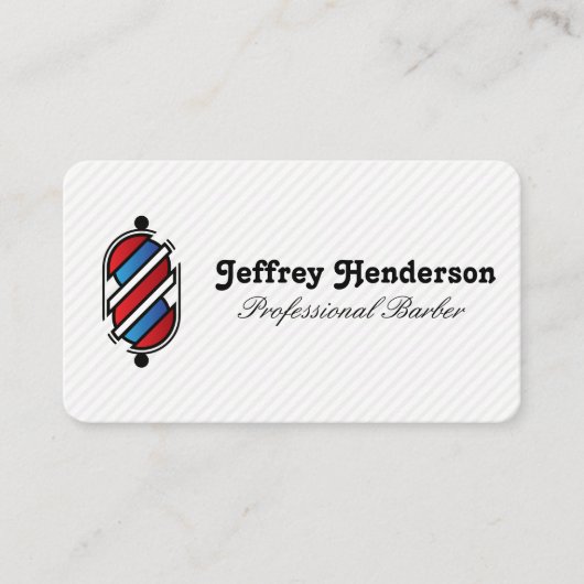 Carte De Visite Barber Pole Logo (Devant)
