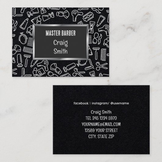 Carte De Visite 💇 ♂️ Barber Premium (Devant / Derrière)