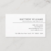 Carte De Visite Barber Professional QR Code Logo Moderne (Dos)