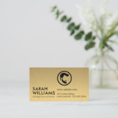 Carte De Visite Barber professionnel Gold Metallic (Debout devant)