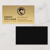 Carte De Visite Barber professionnel Gold Metallic (Devant / Derrière)