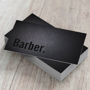 Carte De Visite Barber professionnel minimaliste noir