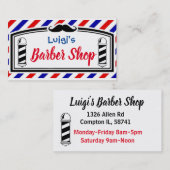 Carte De Visite Barber Shop (Devant / Derrière)