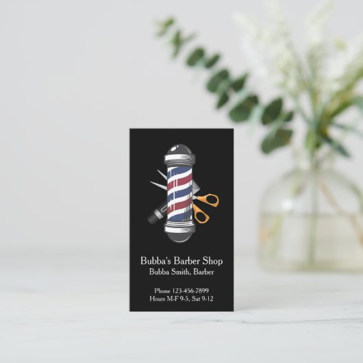 Carte De Visite Barber Shop Business Card (Debout devant)