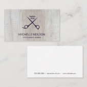 Carte De Visite Barber Shop | Cheveux | Bois (Devant / Derrière)