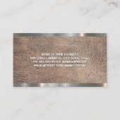 Carte De Visite Barber Shop | Ciseaux | Découpe en cuir (Dos)