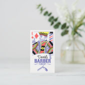 Carte De Visite Barber Shop Coiffeur Roi de Diamants (Debout devant)