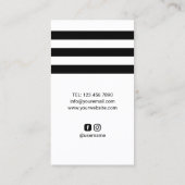 Carte De Visite Barber Shop Creative Splash Straight Razor Hair (Dos)