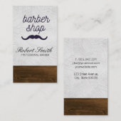 Carte De Visite Barber Shop Moustache (Devant / Derrière)