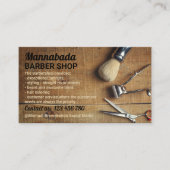 Carte De Visite Barber shop photo coiffeur rustique pour hommes (Devant)