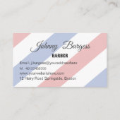 Carte De Visite Barber Shop Pole Coiffeur moderne (Dos)