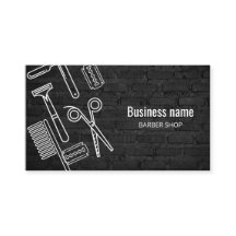 Barber Shop Professional Hair Stylist Black Brick
