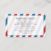 Carte De Visite Barber Shop Professional Stripes (Dos)