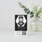 Carte De Visite Barber Shop professionnel noir&blanc Fidélité et (Debout devant)