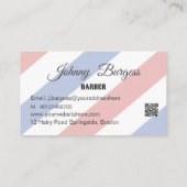 Carte De Visite Barber Shop QR Code Coiffeur moderne (Dos)