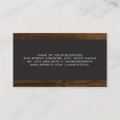 Carte De Visite Barber Shop Stylist Outils | Bois (Dos)