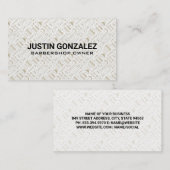 Carte De Visite Barber Shop Tools Motif (Devant / Derrière)