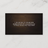 Carte De Visite Barber Shop Wood Arrière - plan Vignette (Dos)