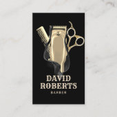 Carte De Visite Barber Shopping Coiffeur Or moderne Barbershop (Devant)