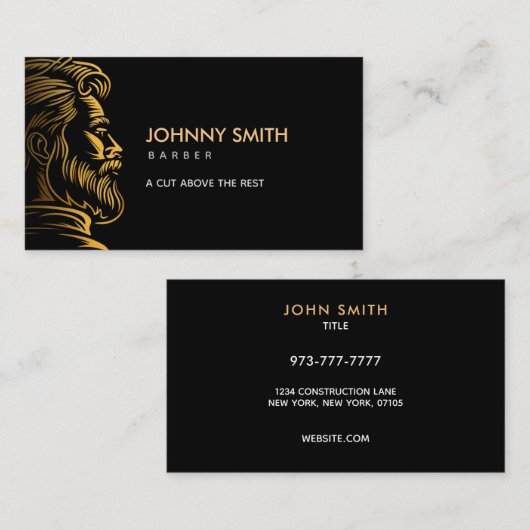 Carte De Visite Barber Slogans (Devant / Derrière)