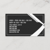 Carte De Visite Barber style élégant professionnel noir gris (Dos)