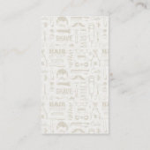 Carte De Visite Barber Tools et Motifs d'icônes (Dos)