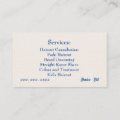 Carte de visite Barbershop (Dos)