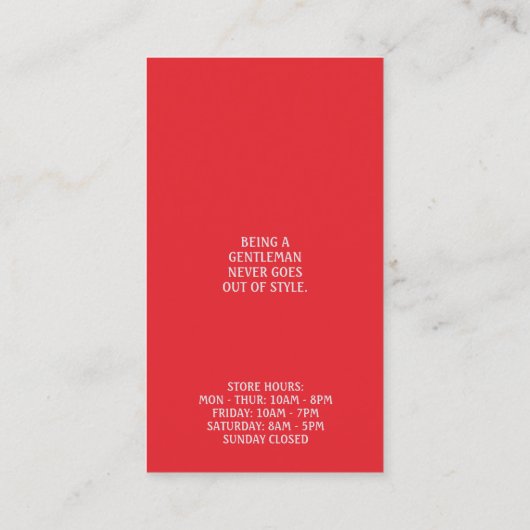 Carte de visite Barbershop (Dos)