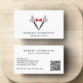 Carte De Visite Barbershop Barber Code QR
